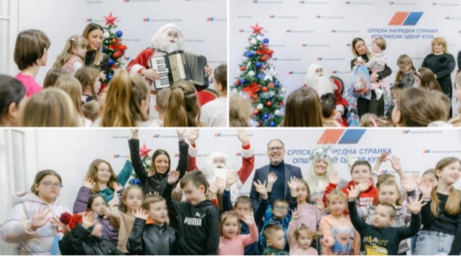 NEMA VEĆE RADOSTI OD OSMEHA MALIŠANA Mesarović u Kuli podelila paketiće povodom srpske Nove godine